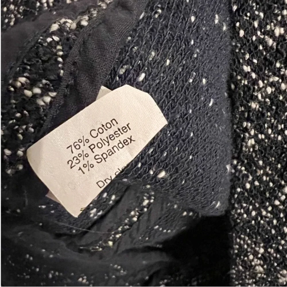 J. Crew Boucle Full Zip Sweater Jacket‎ Blazer Size Small Navy Blue Classic